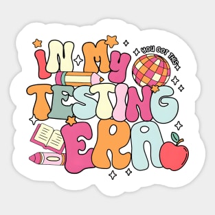 Retro Groovy In My Testing Era, Testing Day, Teacher Test Day, Testing Coordinator Sticker